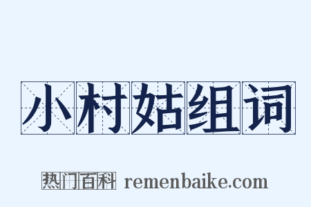 小村姑组词是什么意思的图片